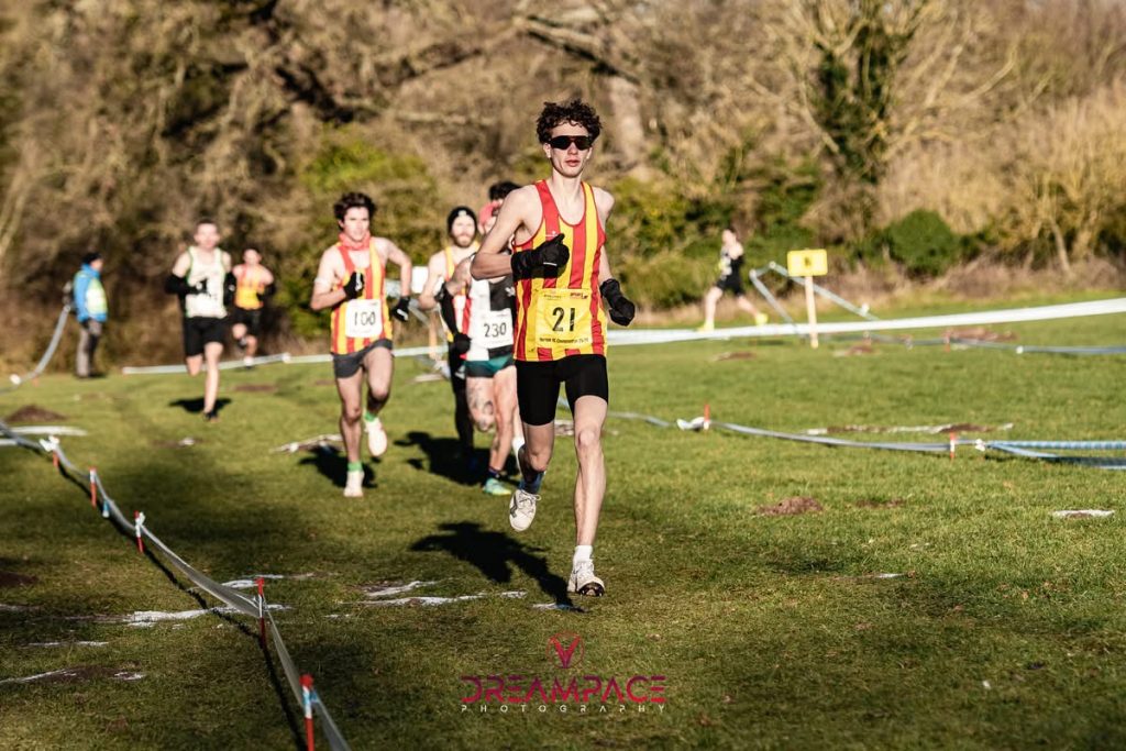 Michael Clark running at the Norfolk Cross Country Championships
