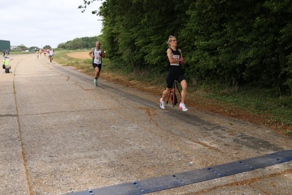 Katie Vargeson wins the women's race at Fighter 5K